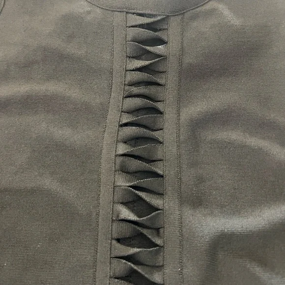 VENUS Laci Black Lattice Cutout Bodycon Dress - XL - Picture 8 of 8